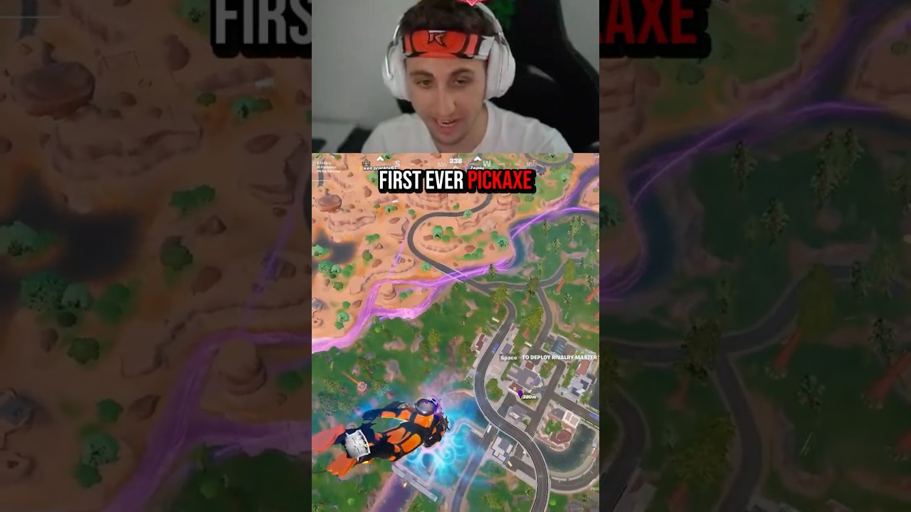 First Pickaxe Mid Air Elimination in Fortnite History 😮 #fortnite