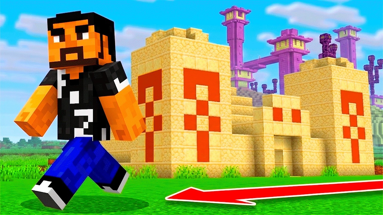 Minecraft, pero caminar genera ESTRUCTURAS!