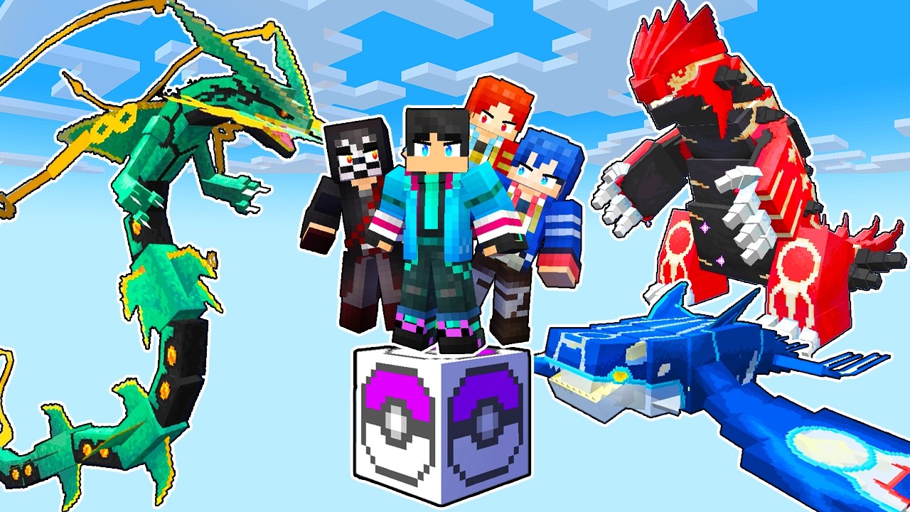 ポケモンワンブロックがある世界で伝説のポケモンを倒す【 マイクラ / マインクラフト 】