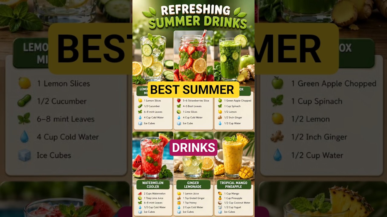 🌞 Stay Cool This Summer! 6 Healthy Drinks You Need to Try