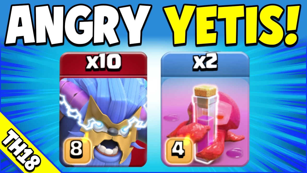Unstoppable Super Yeti Attack AFTER June Update! Best TH18 Attack Strategy (Clash of Clans)