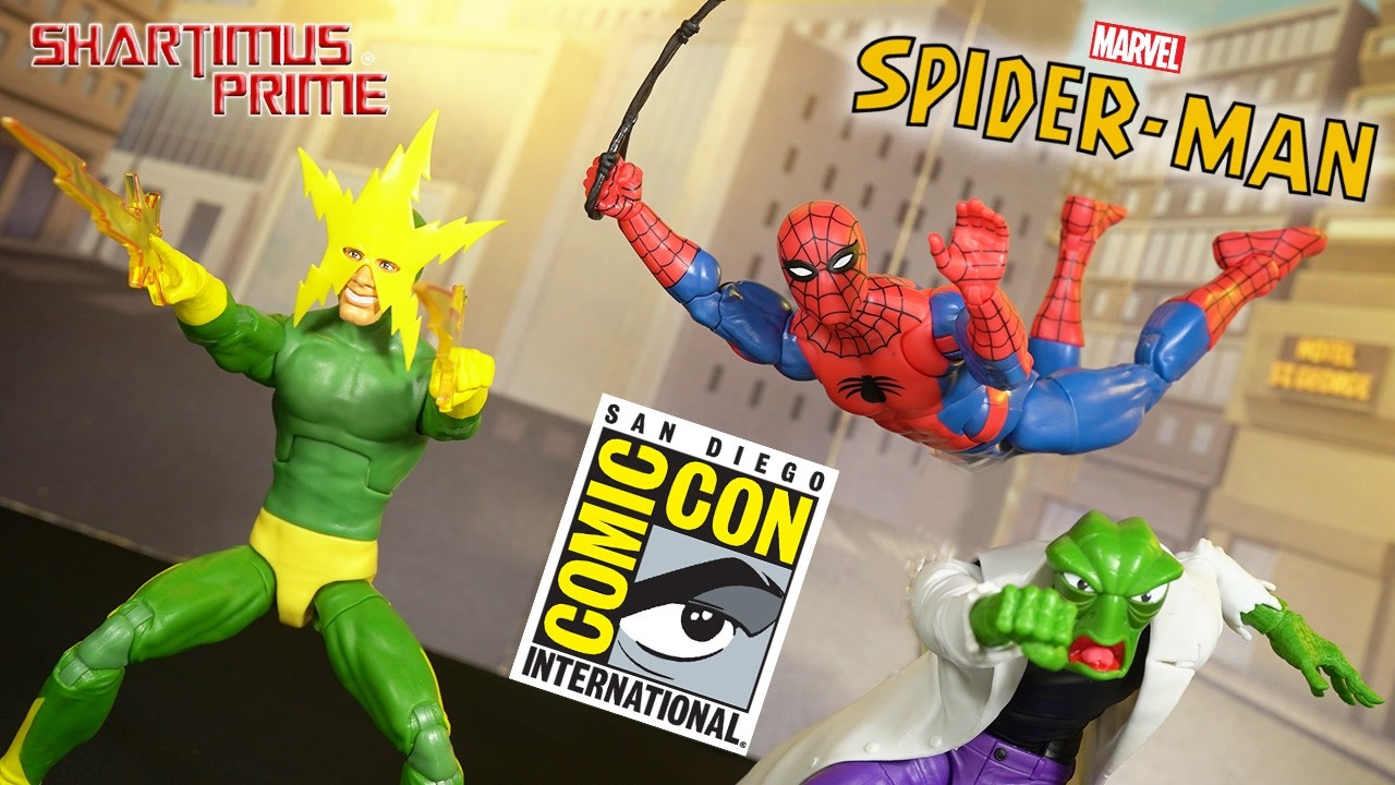 Marvel Legends 60's Cartoon Spider-Man Lizard Electro 3-Pack SDCC2026 Exclusive Hasbro Figure Review