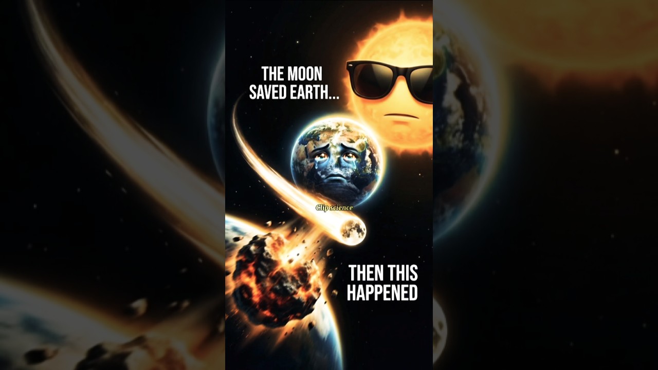 The Moon Saved Earth… Then Got Punished 🌍💔 #cosmology #storm #moon
