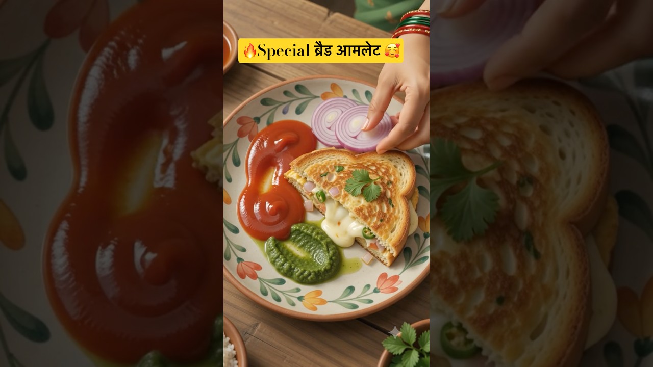 पति ने कहा आज कुछ खास खिलाओ… पत्नी ने बना दिया ये 😍🍳 | Bread Omelette Recipe #shorts