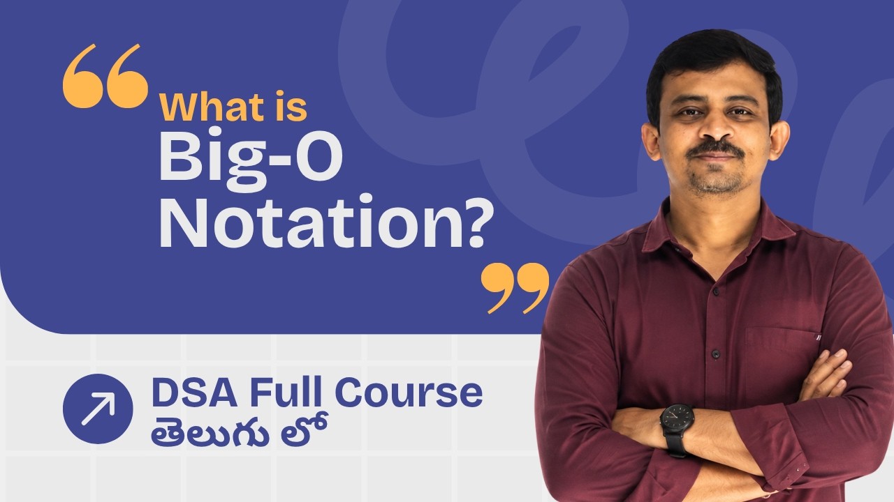 Big-O Notation in DSA in telugu