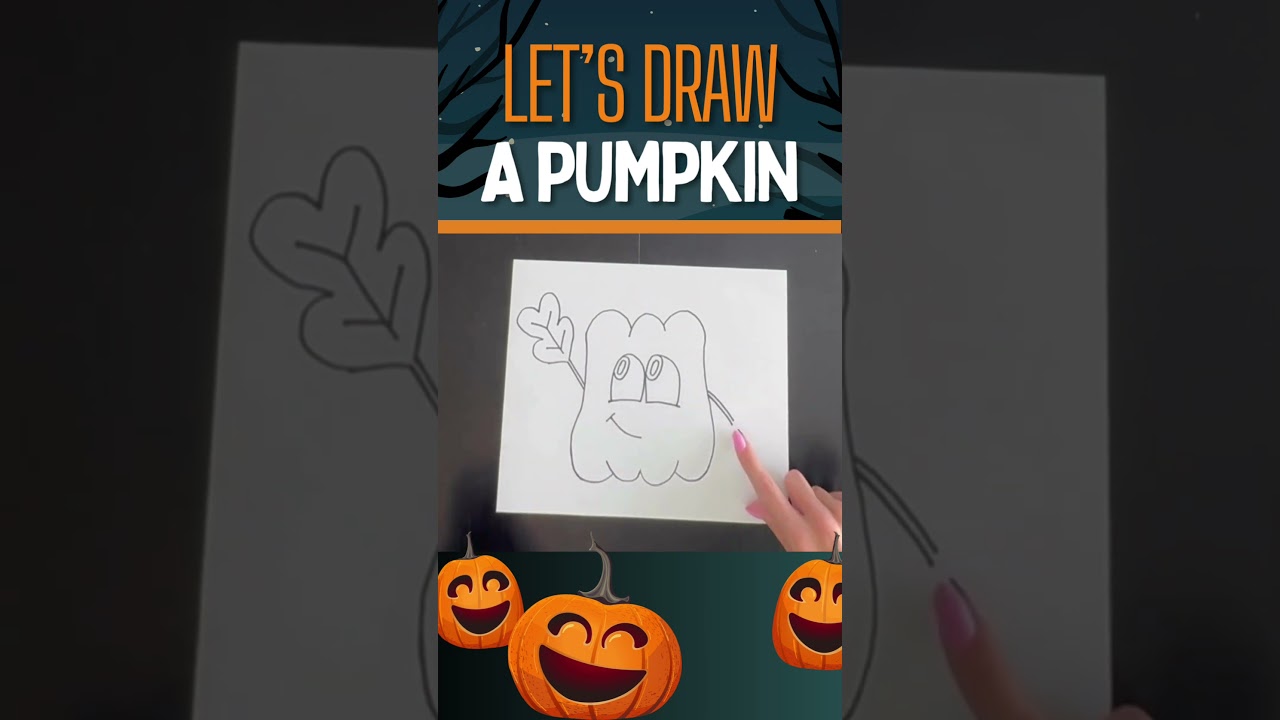 Let’s draw Spookley the pumpkin! #spookley #halloween #pumpkin