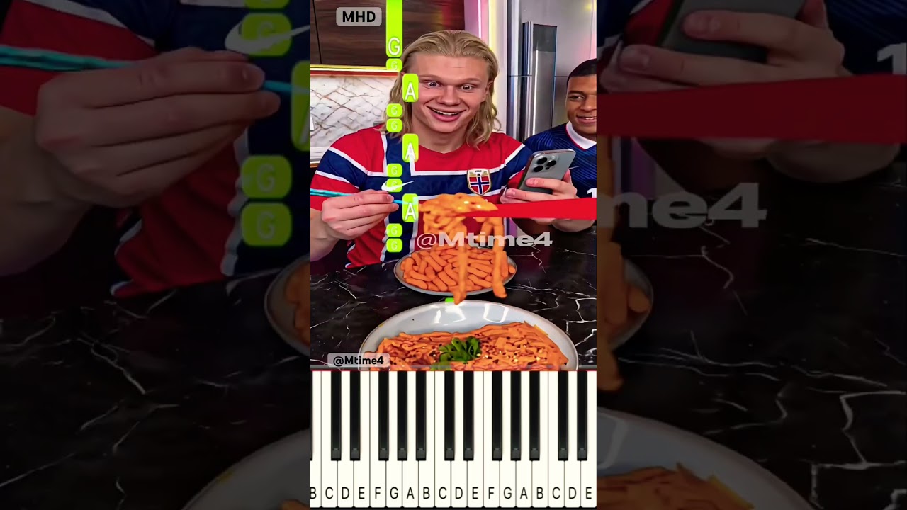 Haaland’s Snack Turned Into a Nightmare 🍜😭 @Mtime4 - Piano Tutorial
