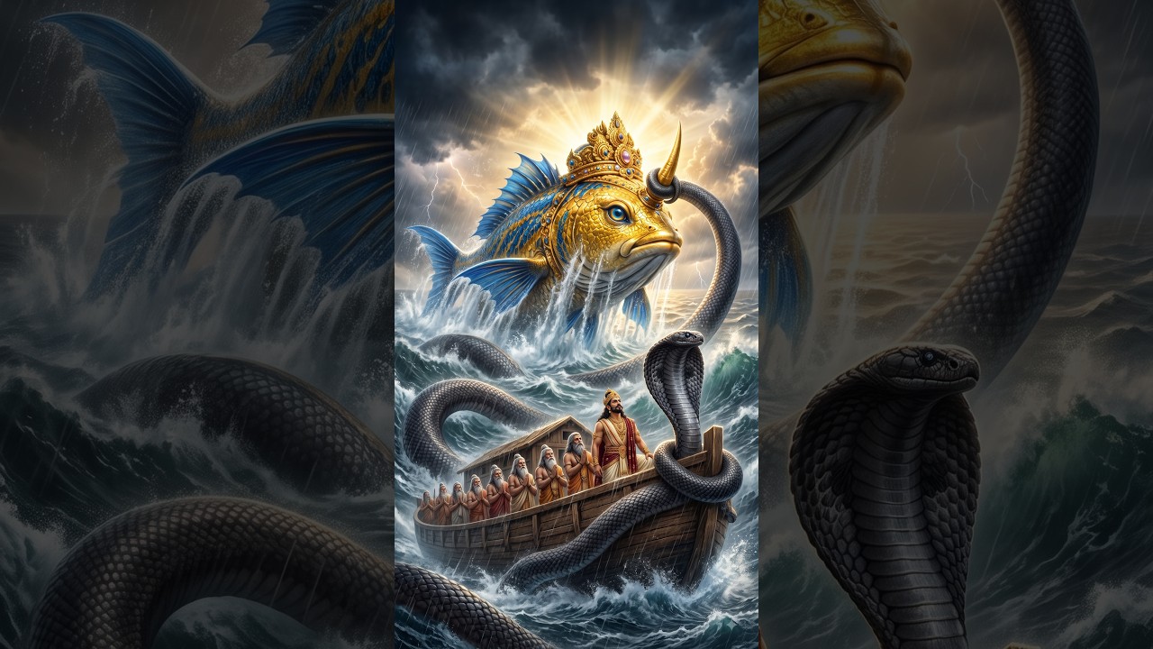 The World Was About to End…😱🐟 | Matsya Avatar #perumal #vishnu #devotional  #bommapadam  #govinda