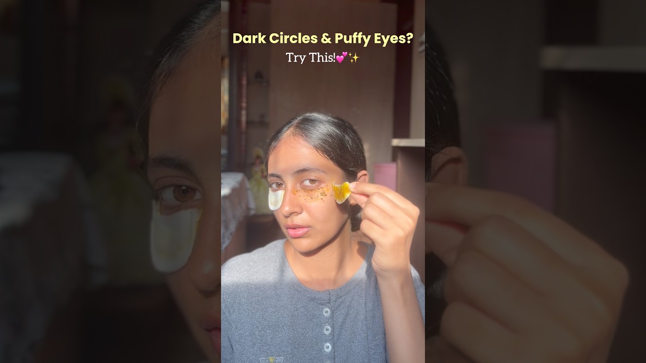 Dark circles & puffy eyes?? Try this✨🥰 #youtubeshorts #skincare #darkcircles #pigmentation #viral