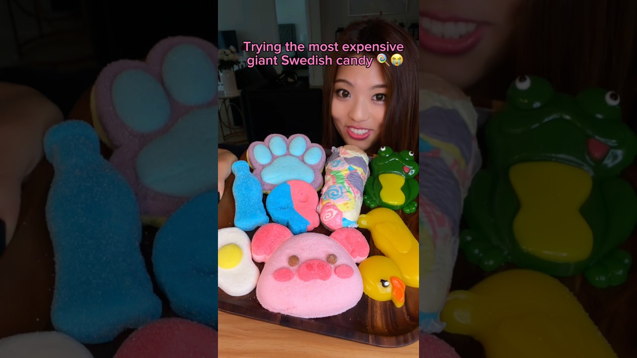 Trying the most expensive giant Swedish candy in the world…#food #eating #mukbang #asmr