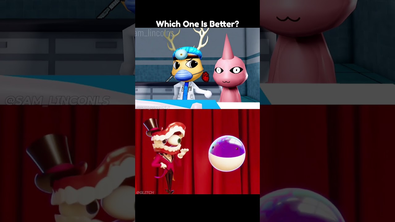 Harlow And Anomaly Vs Caine And Bubble TADC In Animal Hospital #roblox #animalhospital #update