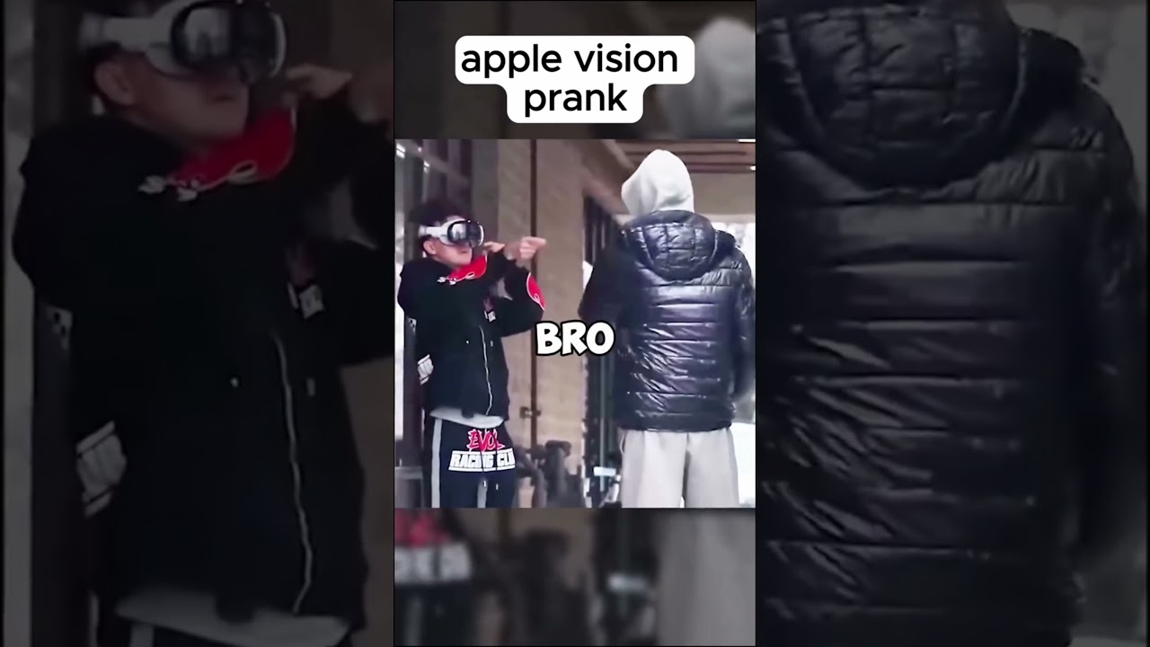 Apple Vision Prank #shorts #pranks #funnymoments #applevision #prank #comedy #top5 #memes #fyp