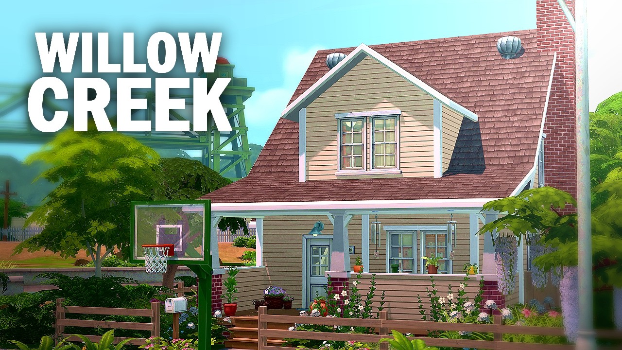 building a cozy realistic midwest suburban in The Sims 4 💚