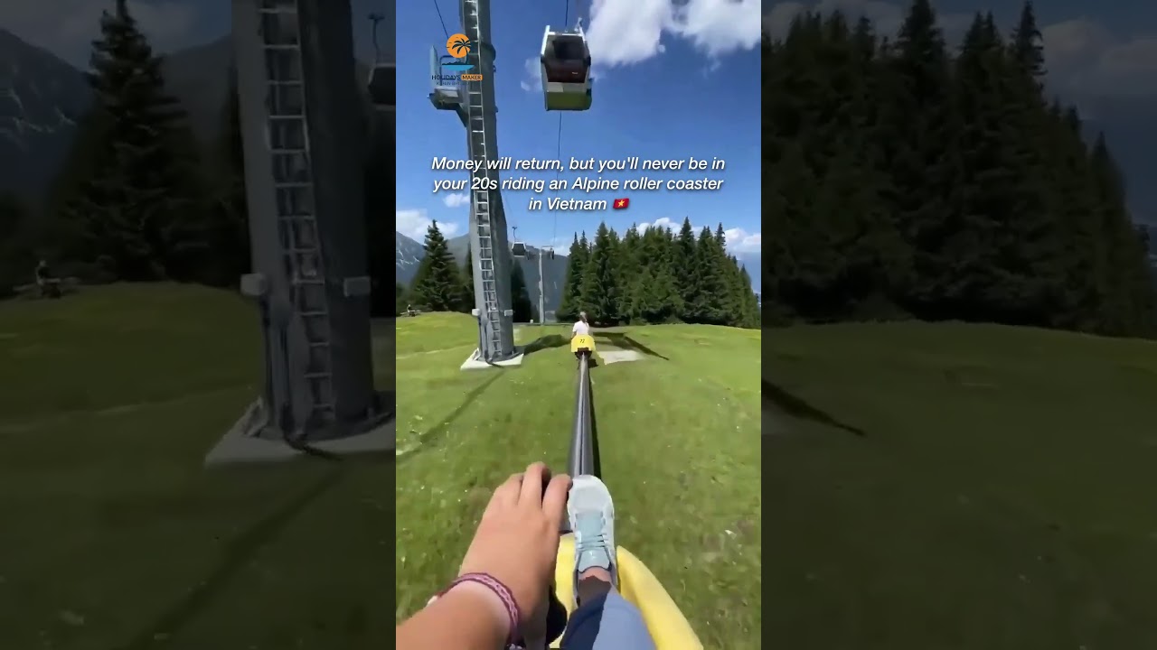 One of the best roller coaster ride in the world #travel #rollercoaster #vietnam #alpinecoaster