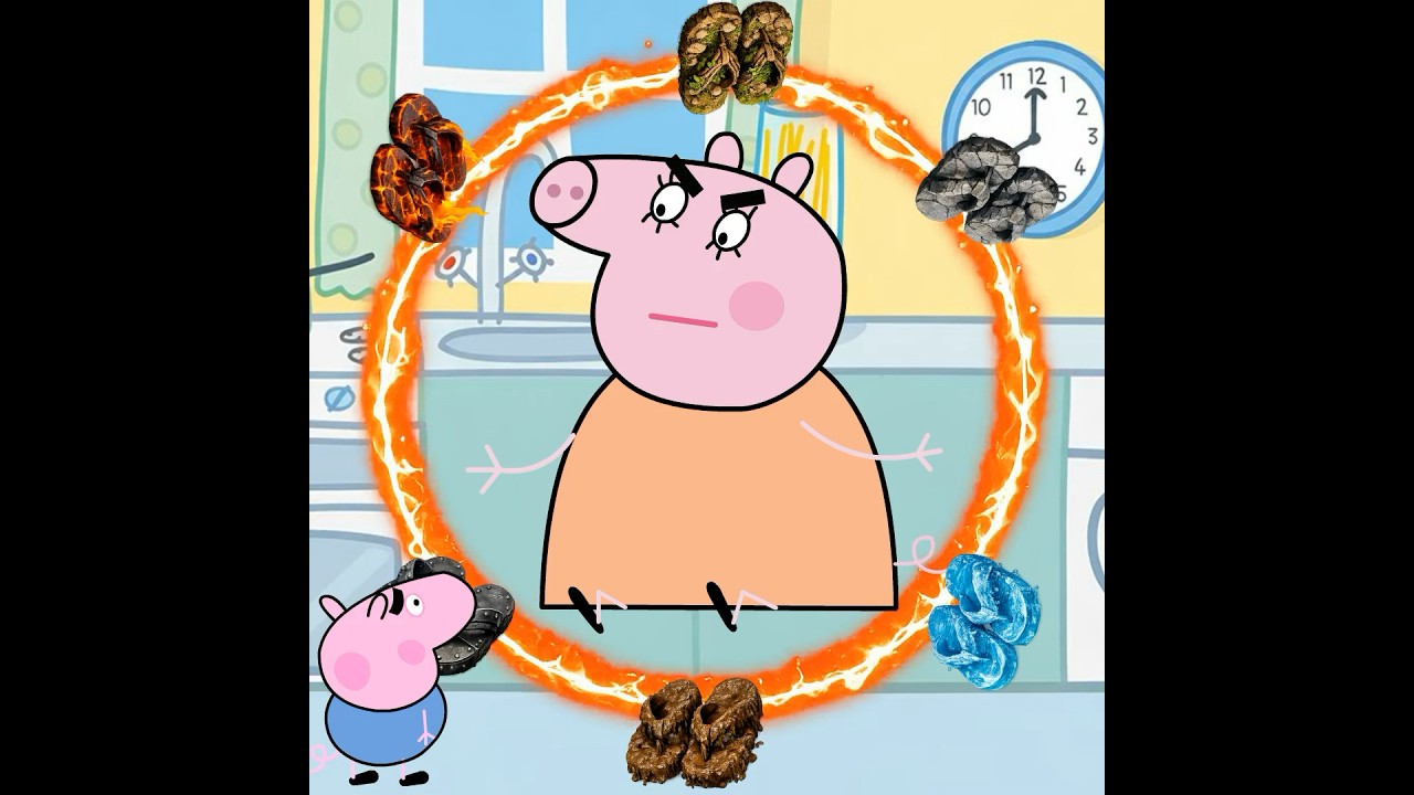 George Y Las Chanclas Elementales 🔥🌊❌ #peppapig