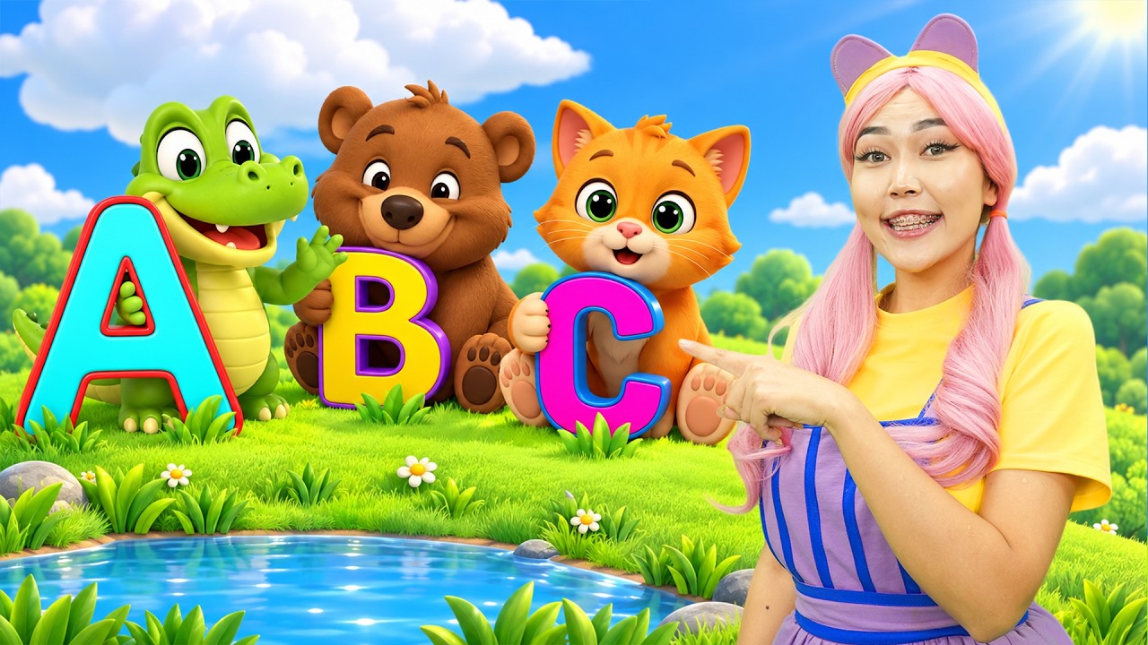 ABCD Colors & Animals 🐶🌈 | TigiBoo Kids Songs