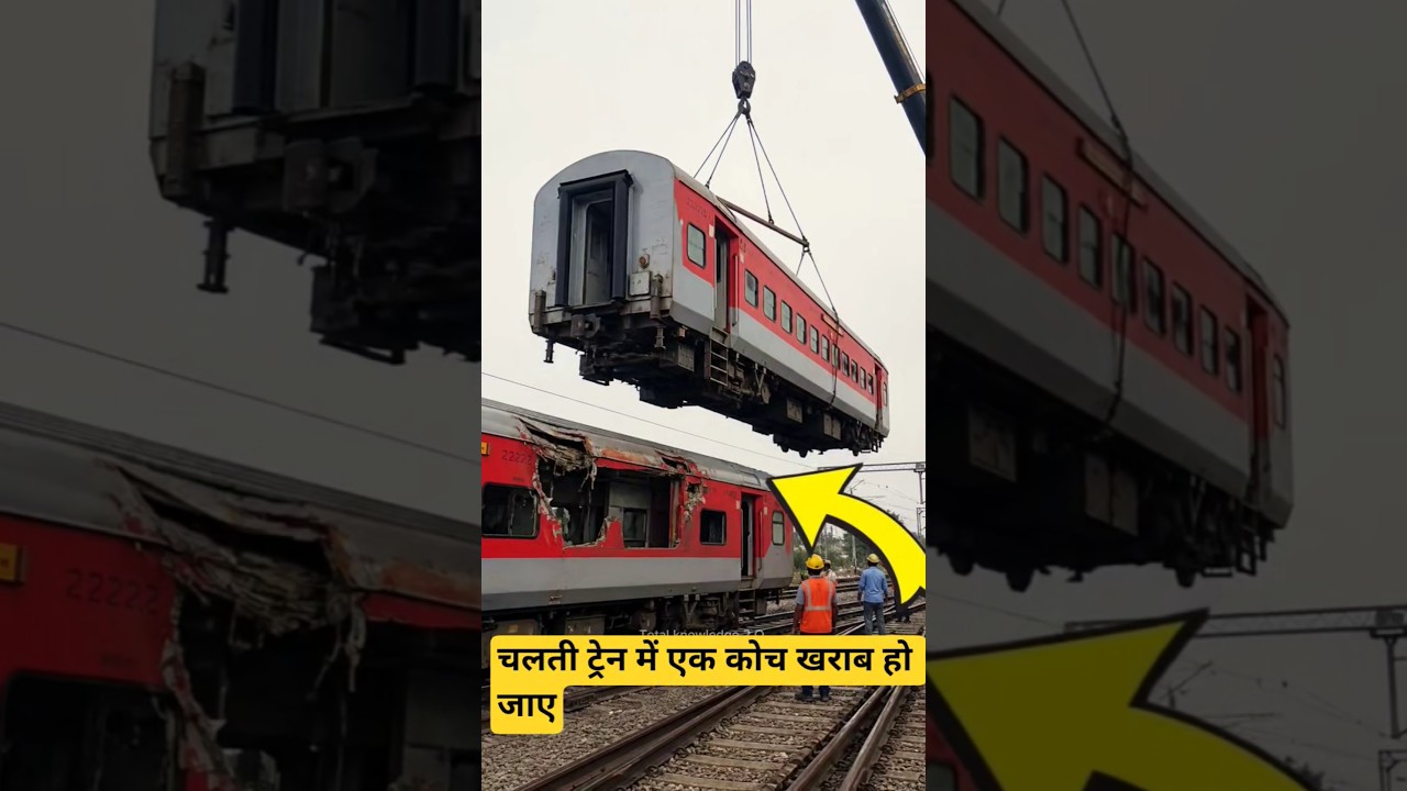 बीच रास्ते में ट्रेन का कोच खराब हो जाए तो? #train #trainvideo
