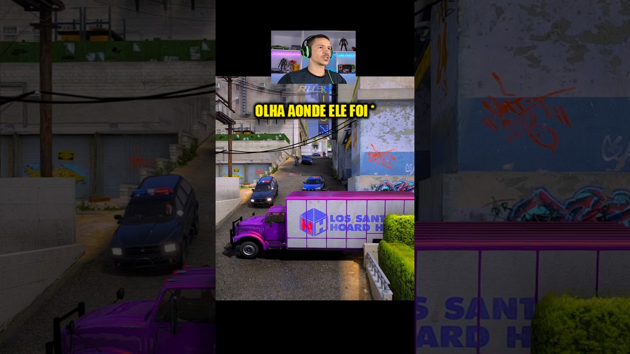 Ele sabia que o policial iria passar pelo beco nessa fuga insana no gta rp #shorts #viralvideo