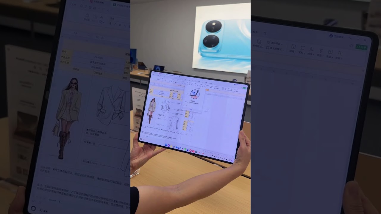 A computer that can be used for both work and raising fish! #HuaweiMateBookFold is super useful