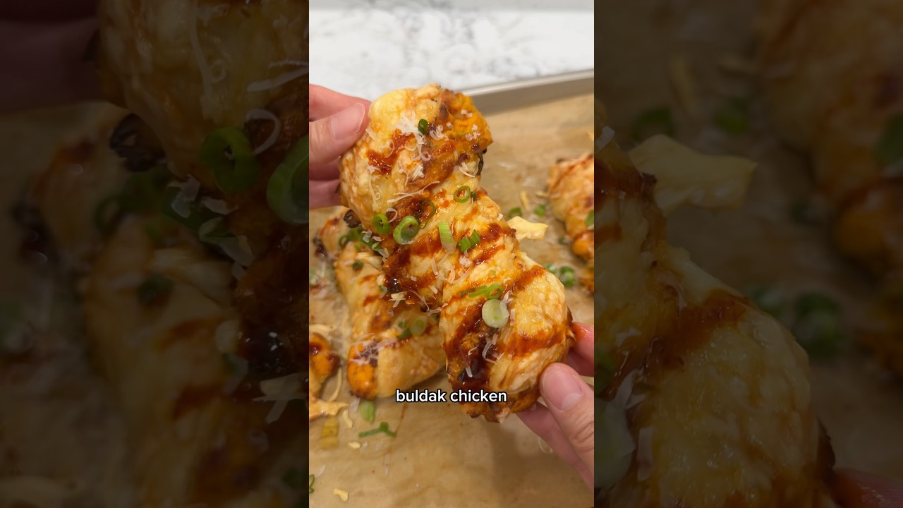 CHEESY BULDAK CHICKEN PUFF PASTRY TWISTS 🌶️🐔🧬