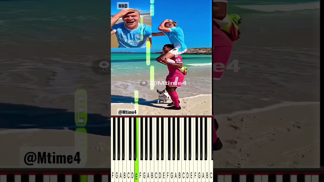 Haaland and Bellingham Behind the Trend Video 😂🎬 - Piano #parody #football #haaland
