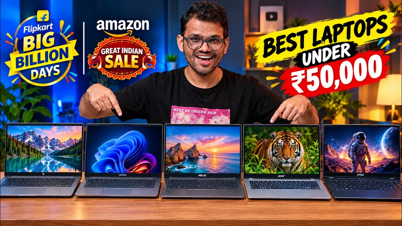 TOP 5 Best laptop Under 50000 in Flipkart Big Billion Sale 2026 & Amazon Sale💻​