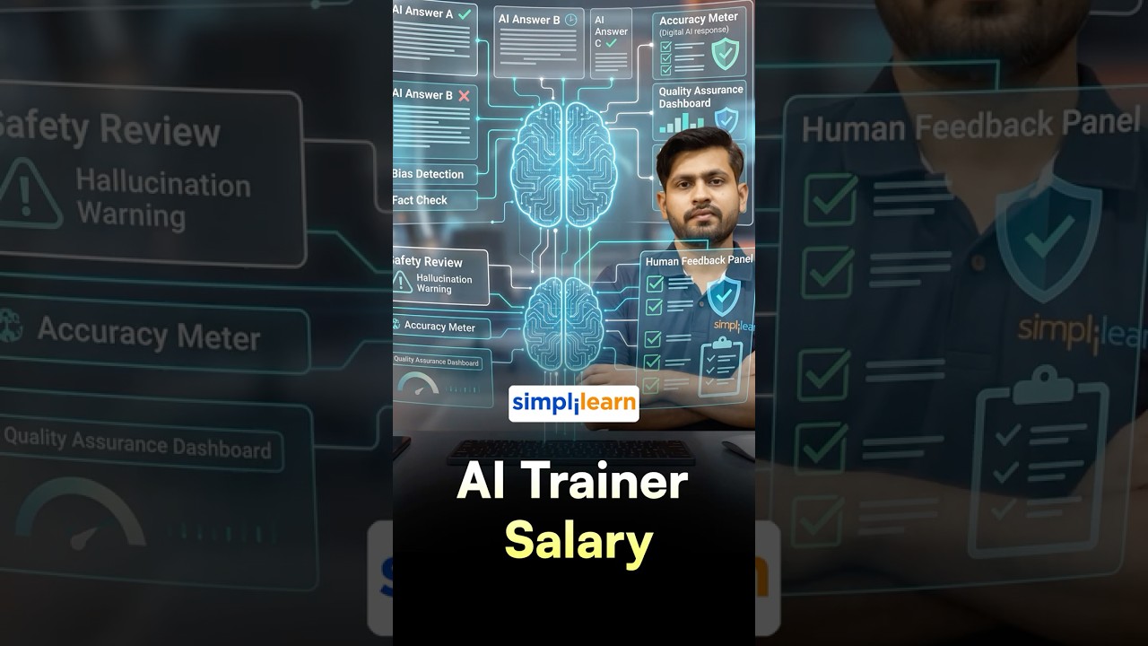 AI Trainer vs AI Evaluator Salary | AI Jobs & Career Growth in 2026 | #Shorts | #Simplilearn
