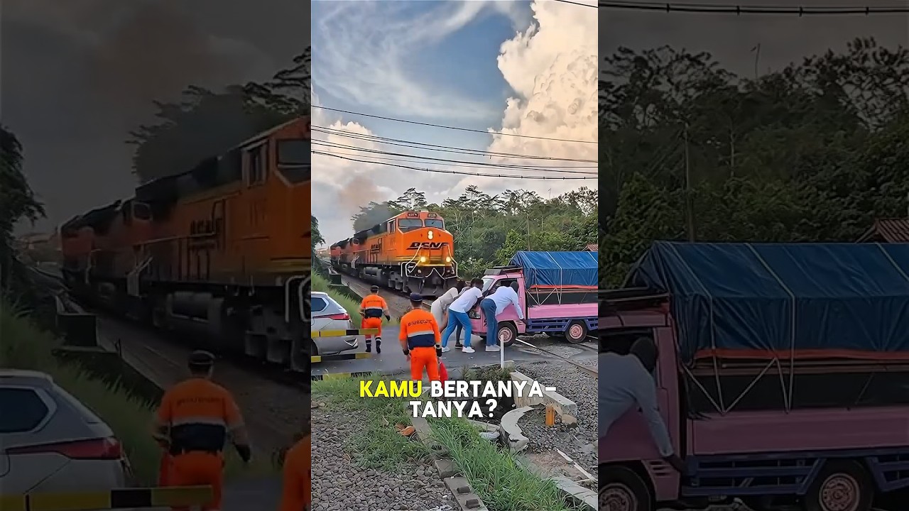 Kenapa Perlintasan Kereta Bikin Mobil Mogok⁉️ #dubbing #faktamenarik #funnyvideo