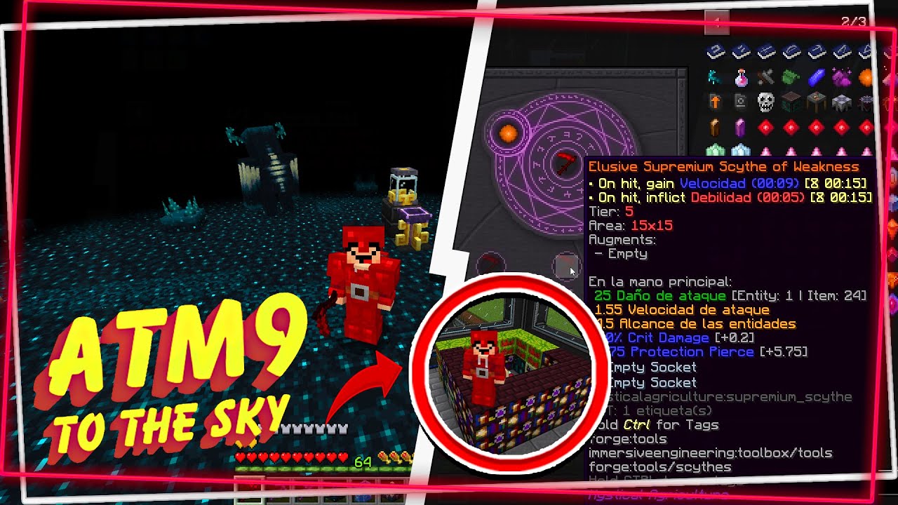 Invoco Islas, Encantamientos con Apotheosis #16 | ATM9 To The Sky - Minecraft Skyblock en Español