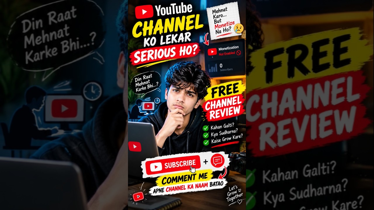 🚀 Get Monetized Faster! FREE YouTube Channel Review 🔥 #shorts #youtubeshorts #viral