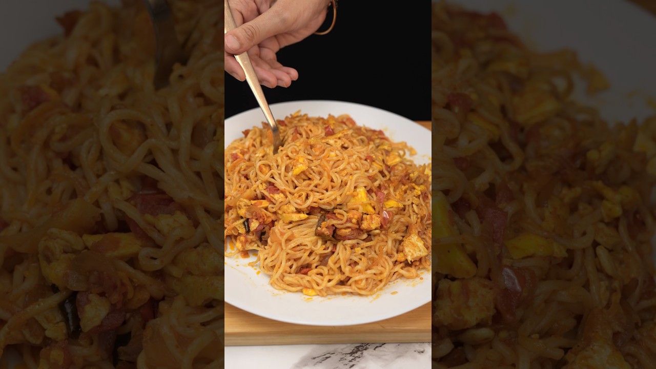Street Style Anda Maggi ASMR Cooking | #shorts #asmr #recipe #indianasmworld #streetfood #maggi