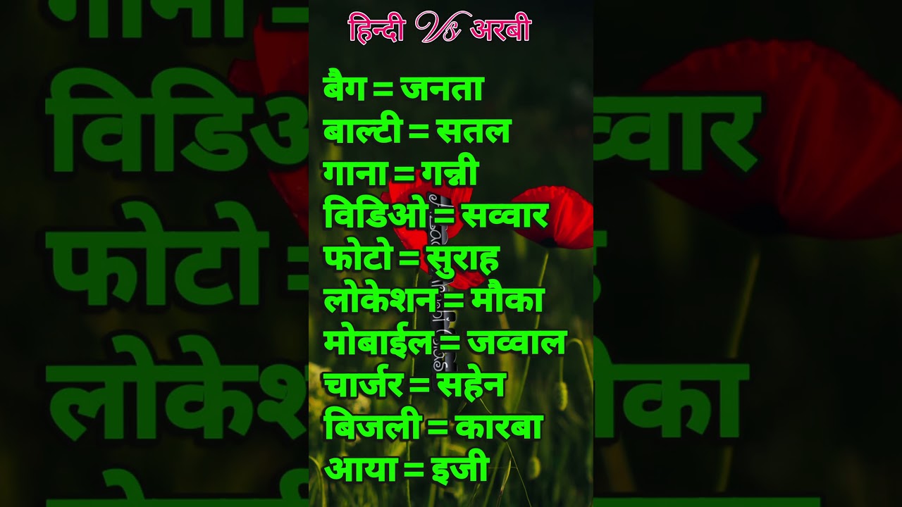 अरबी शब्दों का अर्थ और उपयोग जानें | #trending #arabic #shorts