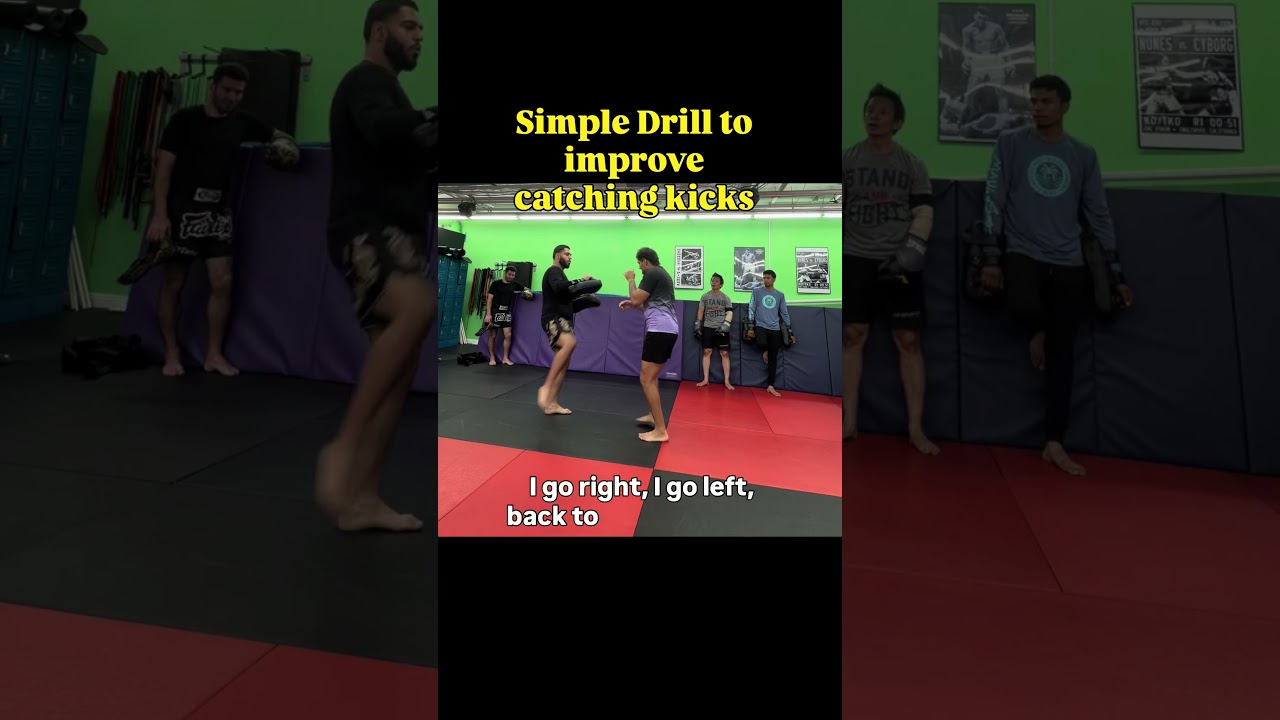 Simple drill to improve catching kicks #mma #muaythai