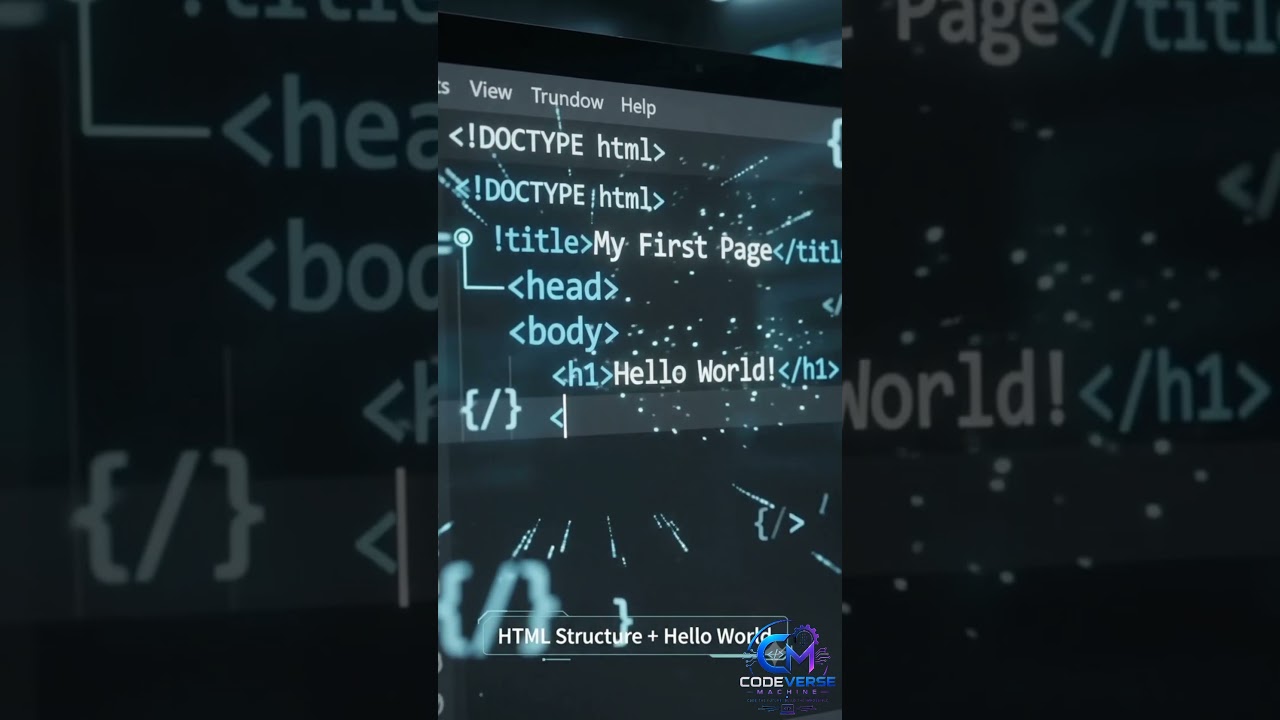 HTML First Code in 30 Seconds 🔥 #html #developer #webdevelopment #learncoding #programming #code