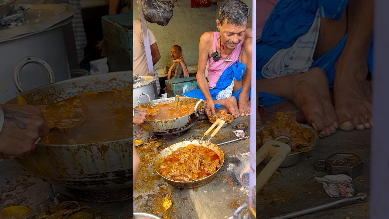 सूरज जी का दरभंगा का सबसे फेमस मटन चावल #biharistylemuttoncurry #food #streetfood #foodie