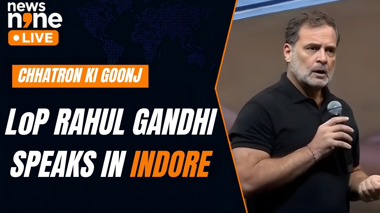 Watch; Rahul Gandhi Addresses ‘Chhatron Ki Goonj’ In Indore | Education, Jobs & Paper Leaks | News9