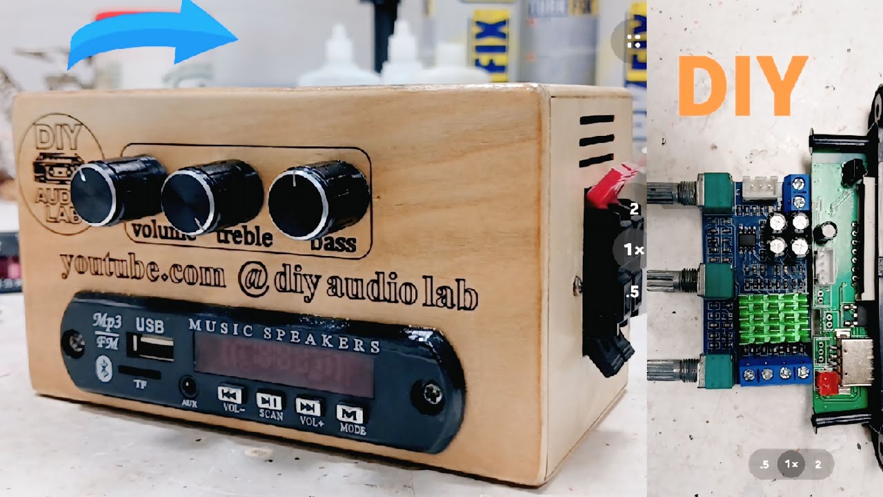 assembling active speakers using the amplifier 100W power output