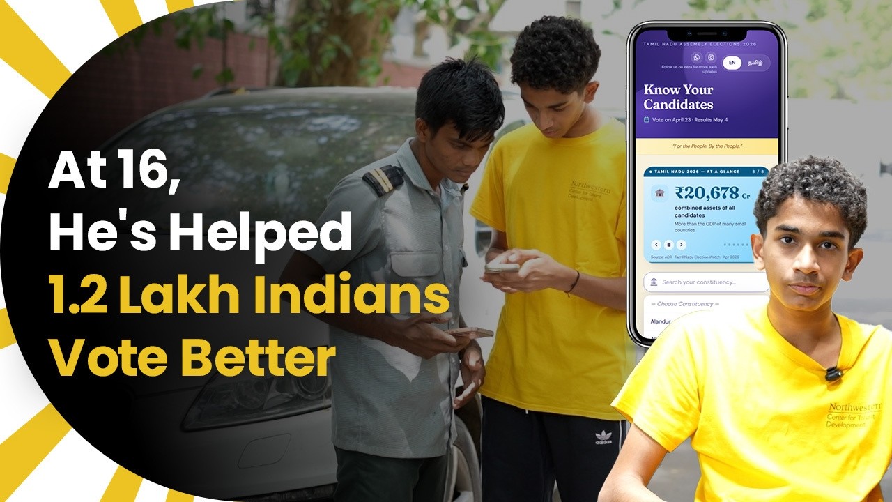 At 16, He's Helped 1.2 Lakh Indians Vote Better