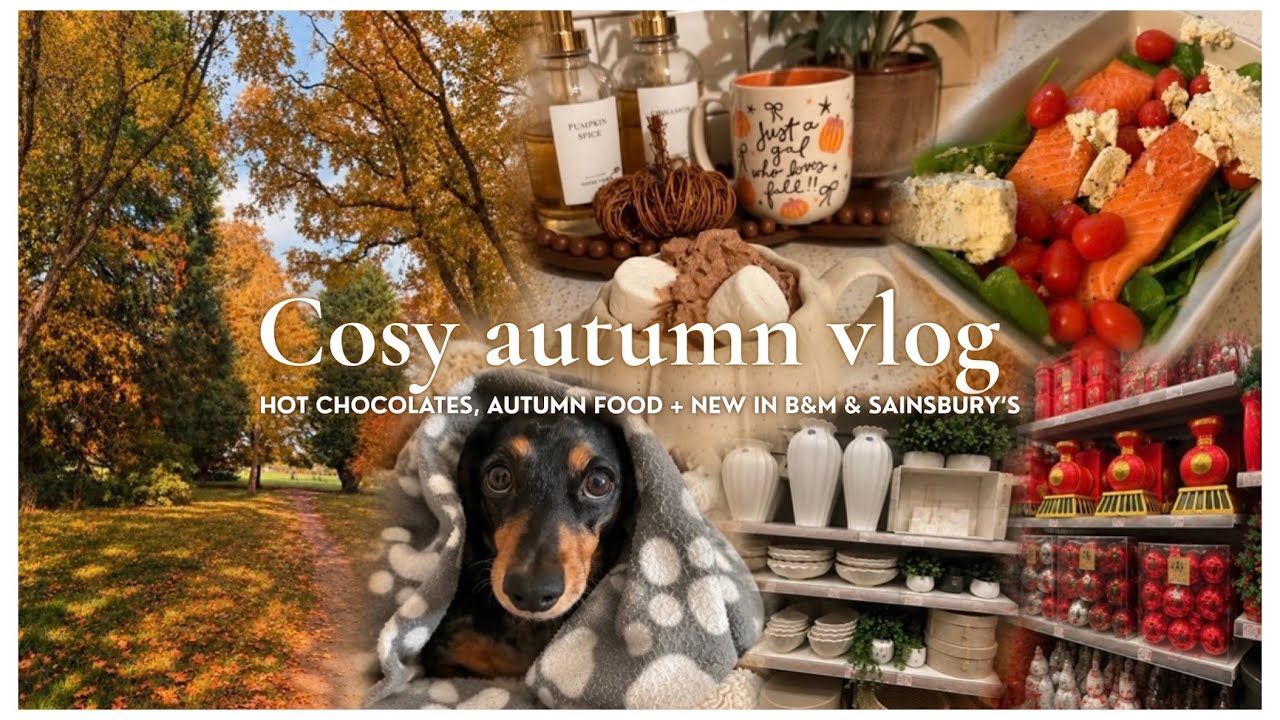 A COSY AUTUMN DAY 🍂 | B&M & Sainsbury’s Shopping, Cooking + Hot Chocolate