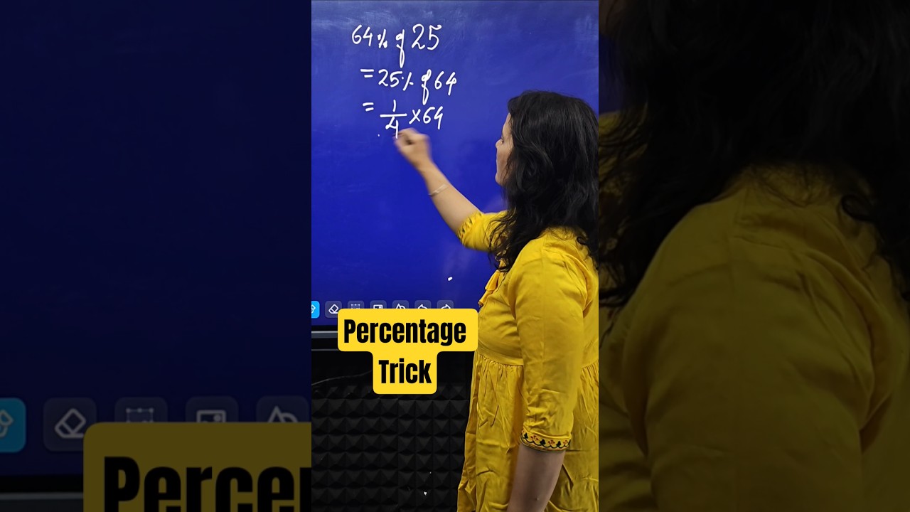 Percentage Trick for Fast Calculation #shorts #ytshorts#mathstricks #vedicmaths