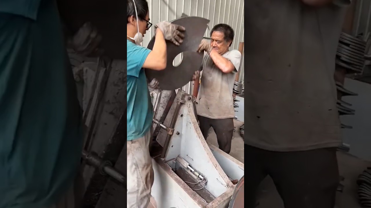 GIANT BLADE built by hand 😳⚙️🔥#tech #engineering #industrial #manufacturing