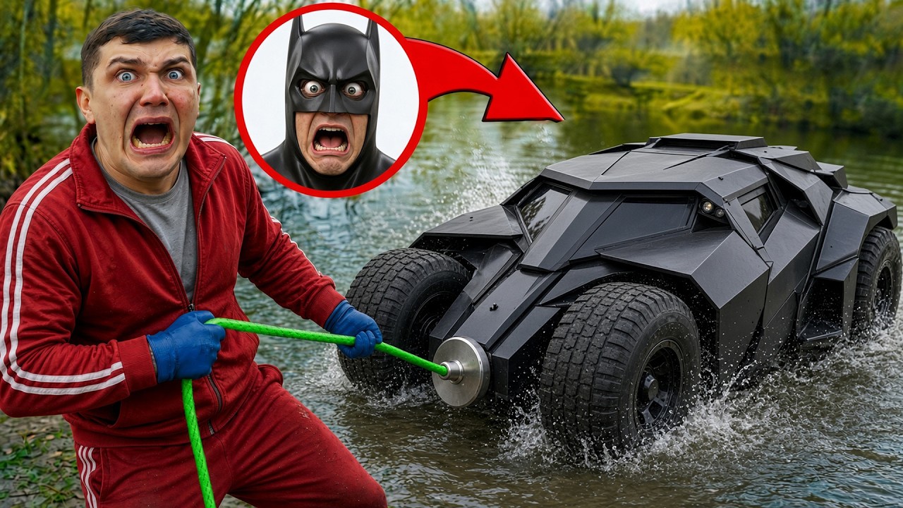 We Found BATMOBILE Underwater While Magnet Fishing! Batman CRASHED!