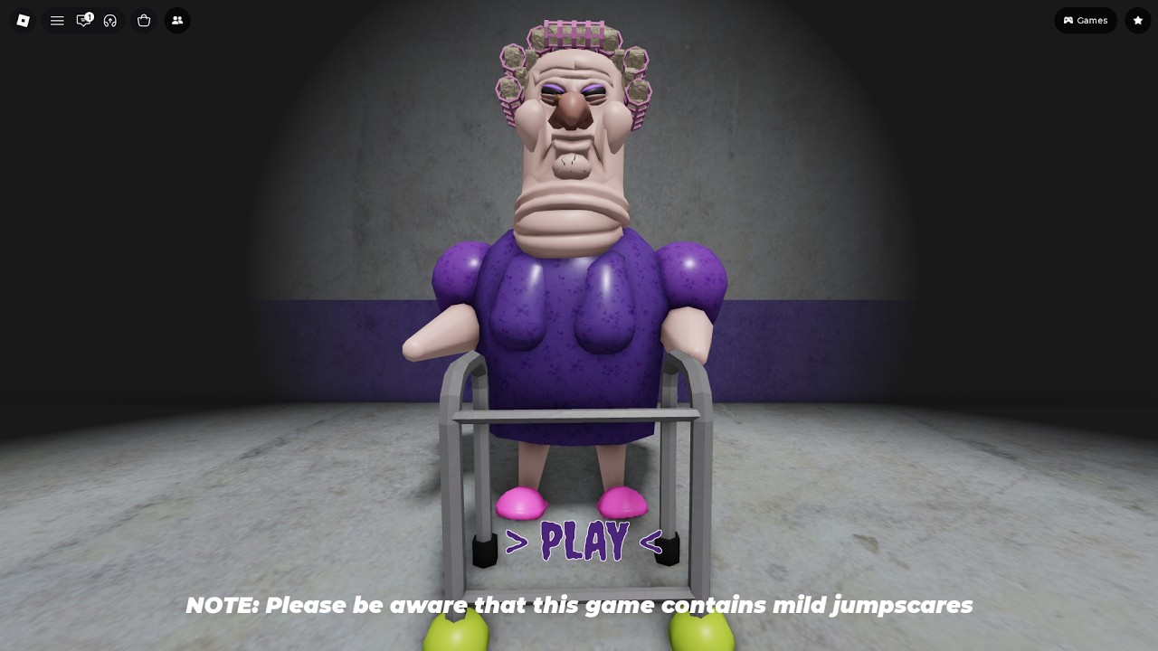 RUN FROM EVIL GRANDMA! Obby roblox Gameplay Walkthrough No Death 4K