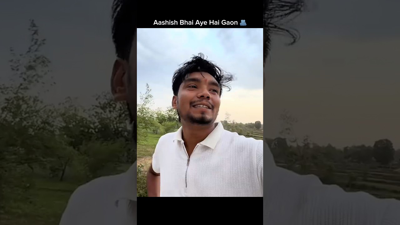 Aashish Bhai Aye Hai Gaon 🫂 #gaon #nadi #sunset #vlog #shorts #harshpushptode #minivlog #village
