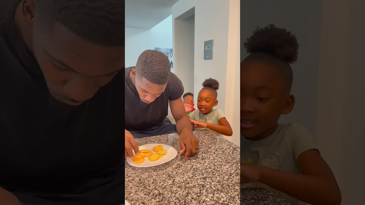 Dad thought daughter wanted his food 😭 🍒😂#shorts