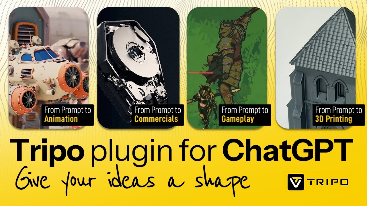 Introducing the Tripo Plugin for ChatGPT | Generate 3D Models from Prompts