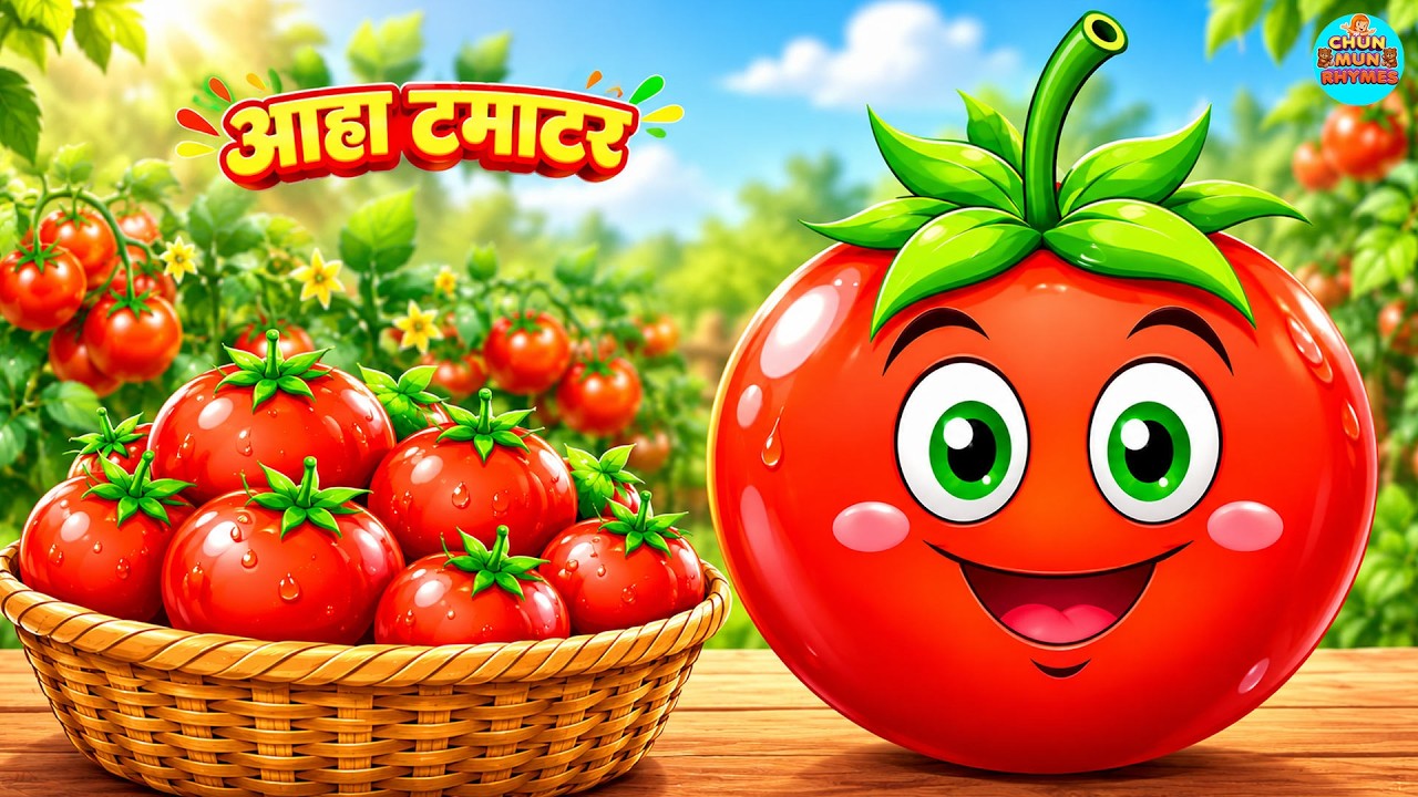आहा टमाटर - Aaha Tamatar Bade Mazedar | Hindi Nursery Rhymes And Kids Song | Chunmun Rhymes