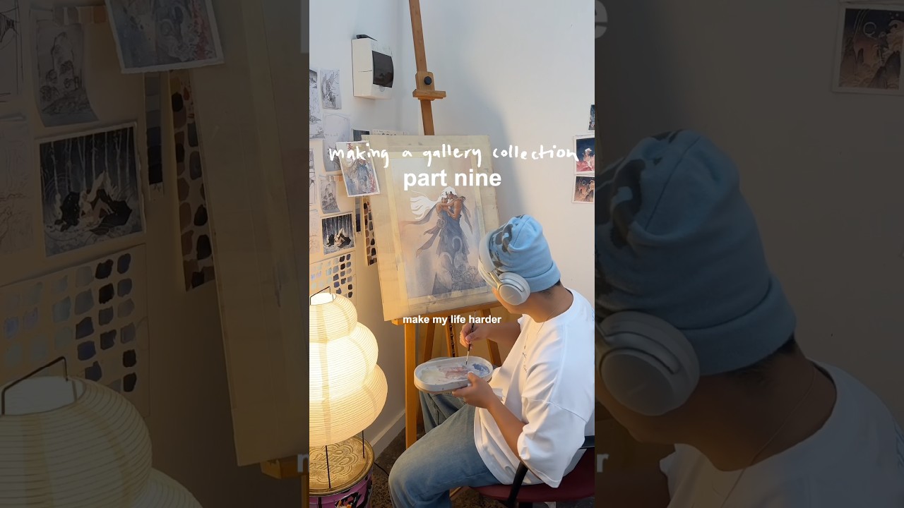 Ep 9: Filling a Wall with Sketches at my Art Exhibition 🖼️