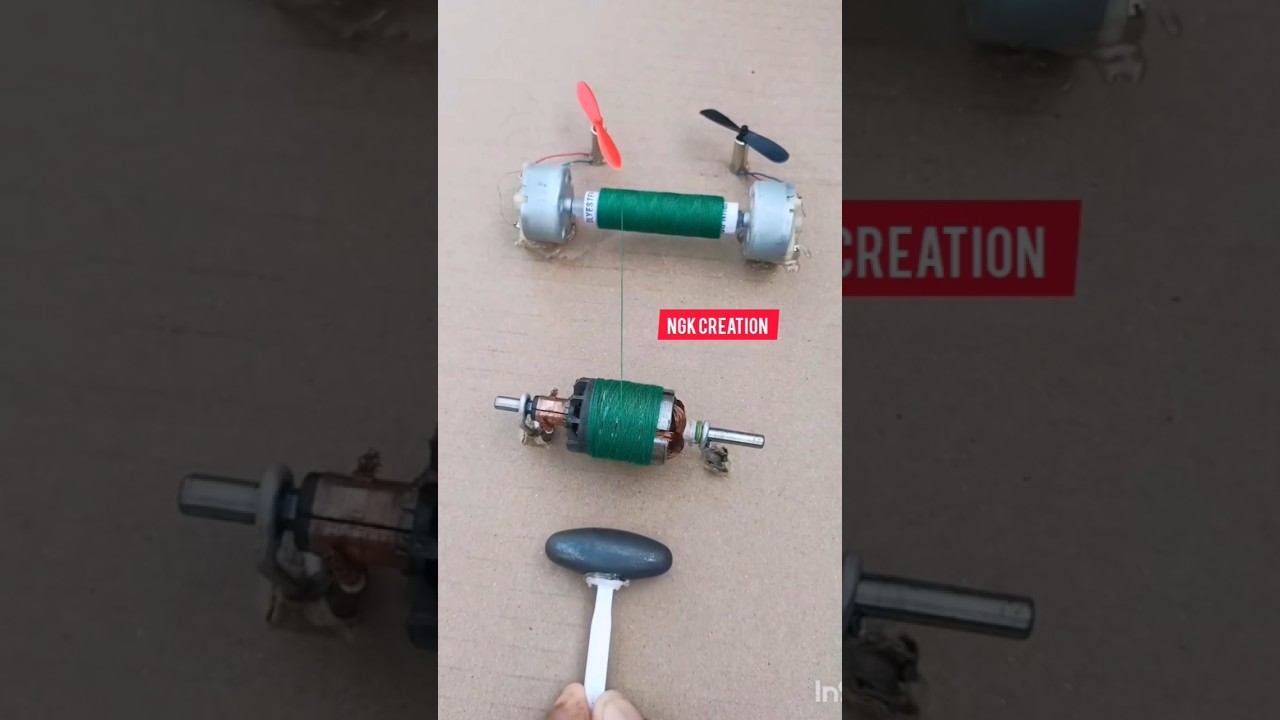 Amazing DC Motor Generator Experiment ⚡ DIY Mini Motor Hack #shorts