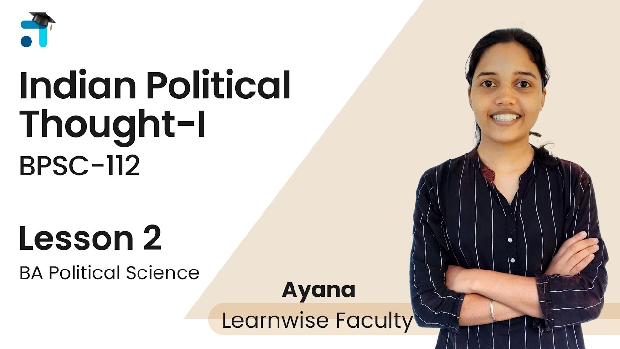Lesson 2 (Block 1) | Indian Political Thought-I | BPSC-112 | Kerala's No.1 IGNOU Coaching Platform